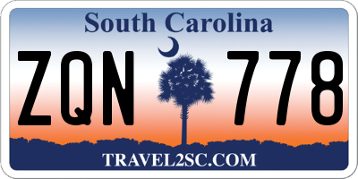 SC license plate ZQN778