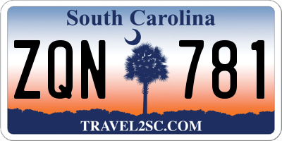 SC license plate ZQN781