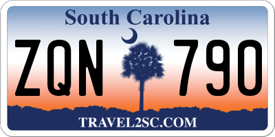 SC license plate ZQN790