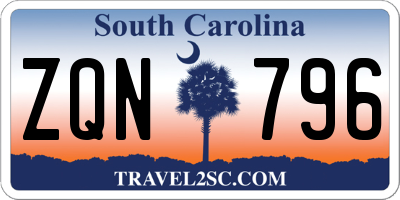 SC license plate ZQN796