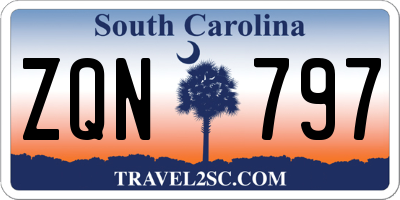 SC license plate ZQN797