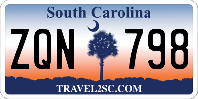 SC license plate ZQN798