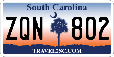 SC license plate ZQN802