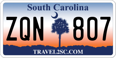 SC license plate ZQN807