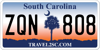 SC license plate ZQN808