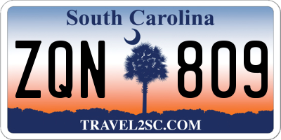 SC license plate ZQN809