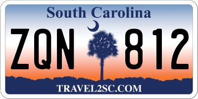 SC license plate ZQN812
