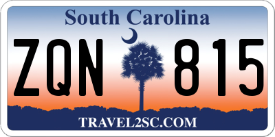 SC license plate ZQN815