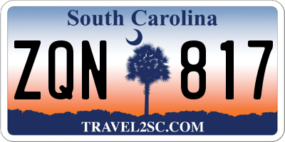 SC license plate ZQN817