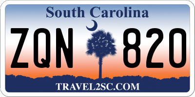 SC license plate ZQN820