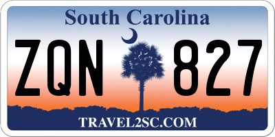 SC license plate ZQN827