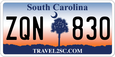 SC license plate ZQN830
