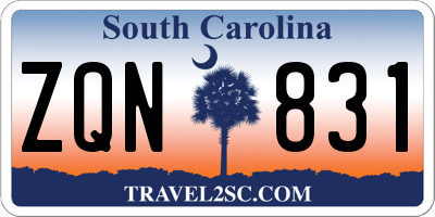 SC license plate ZQN831