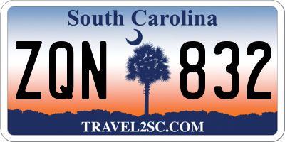 SC license plate ZQN832
