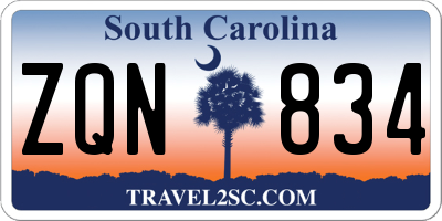 SC license plate ZQN834