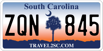 SC license plate ZQN845
