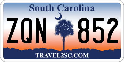 SC license plate ZQN852