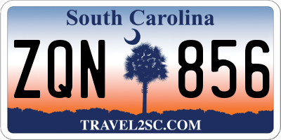 SC license plate ZQN856