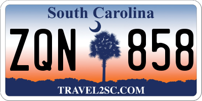 SC license plate ZQN858