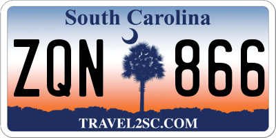 SC license plate ZQN866