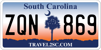 SC license plate ZQN869