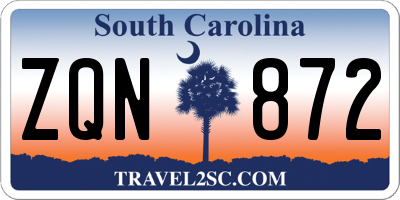 SC license plate ZQN872