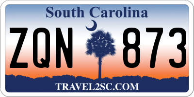 SC license plate ZQN873