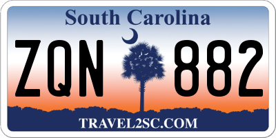 SC license plate ZQN882