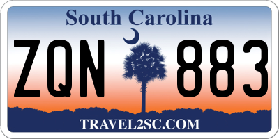 SC license plate ZQN883