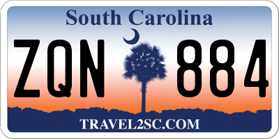 SC license plate ZQN884