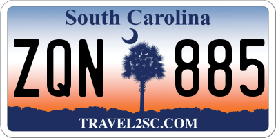 SC license plate ZQN885