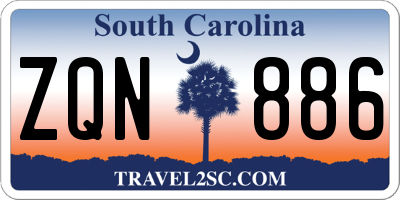 SC license plate ZQN886