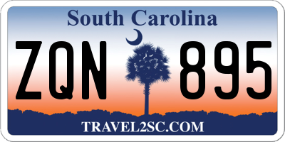 SC license plate ZQN895