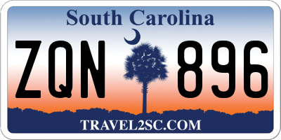 SC license plate ZQN896