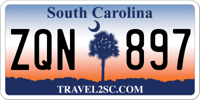 SC license plate ZQN897