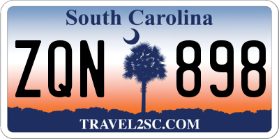 SC license plate ZQN898