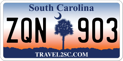 SC license plate ZQN903