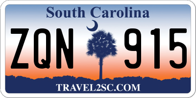 SC license plate ZQN915