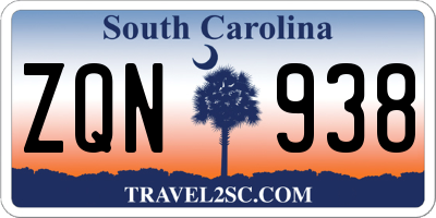 SC license plate ZQN938