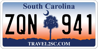 SC license plate ZQN941