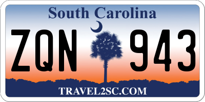 SC license plate ZQN943