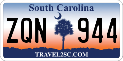 SC license plate ZQN944