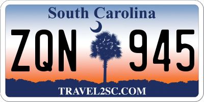 SC license plate ZQN945
