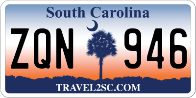 SC license plate ZQN946