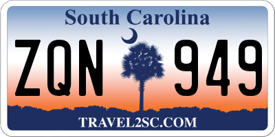SC license plate ZQN949