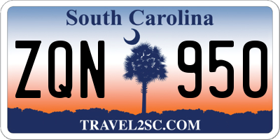 SC license plate ZQN950