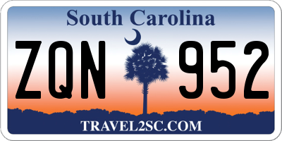 SC license plate ZQN952