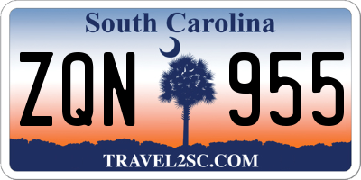 SC license plate ZQN955