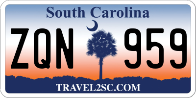 SC license plate ZQN959