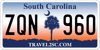 SC license plate ZQN960